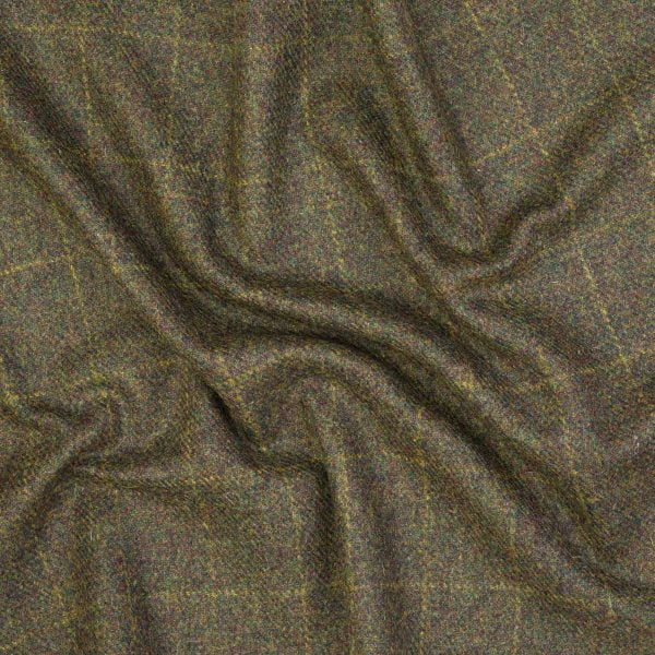 Fabric Loden Rust Herringbone